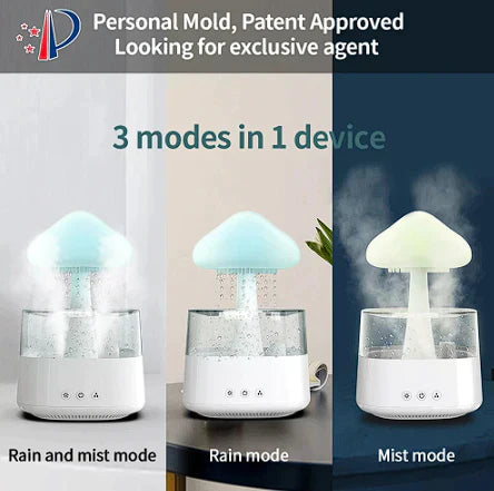 Satisfying Rain Drops  Humidifier Rain Cloud USB Humidifier Water Drip Mushroom Rain Cloud Diffuser Water Drop Sound Aroma Lamp For Household