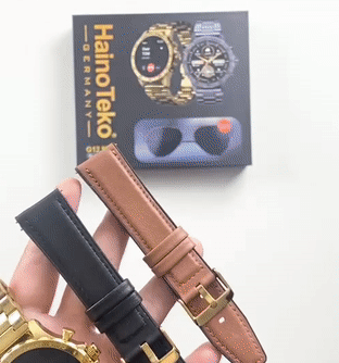 HainoTeko ® Germany Gold Edition (3-In-1) Smart Watch| Be Stylish Wear Stylish Golden