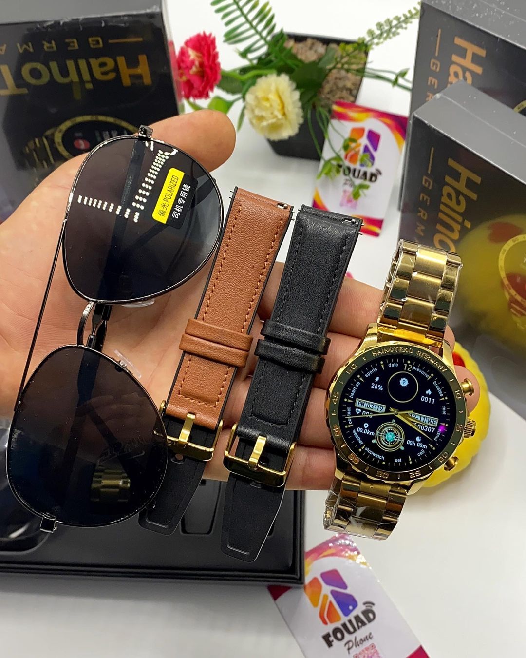 HainoTeko ® Germany Gold Edition (3-In-1) Smart Watch| Be Stylish Wear Stylish Golden