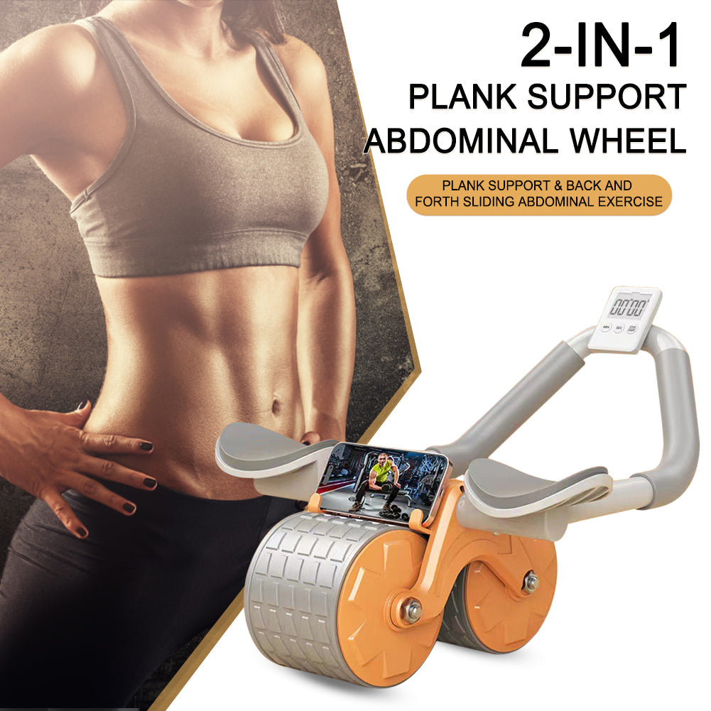 Automatic Rebound Ab Abdominal Exercise Roller Wheel - Core Strength Trainer, Ab Workout Equipment, Dual Wheel Design, Fitness Home Gym Exercise Tool for Abs
