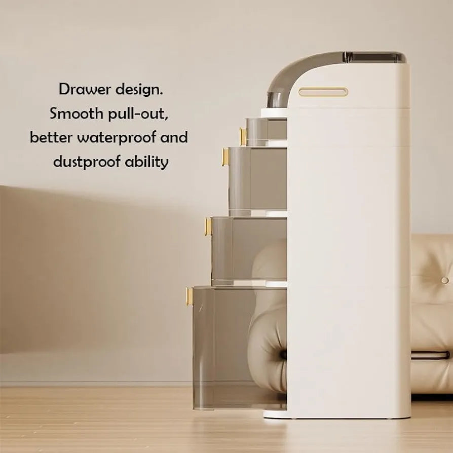 Bathroom Storage Cabinet Toilet Paper Storage Stand 98cm, Slim Storage Cabinet for Small Space
