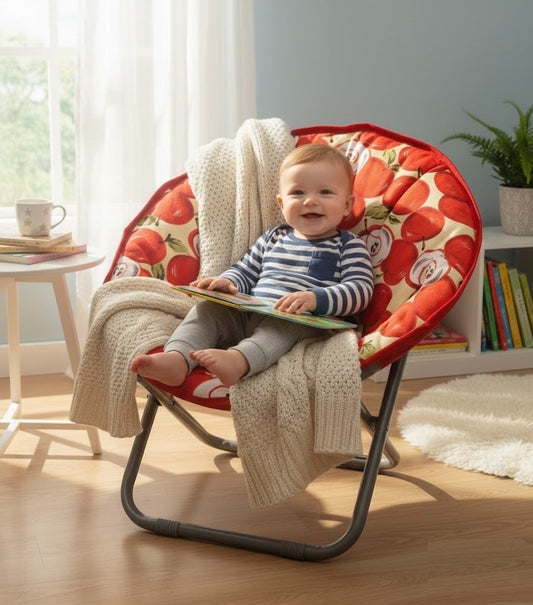 Kids Folding Apple Pattern Chair Ⓢ